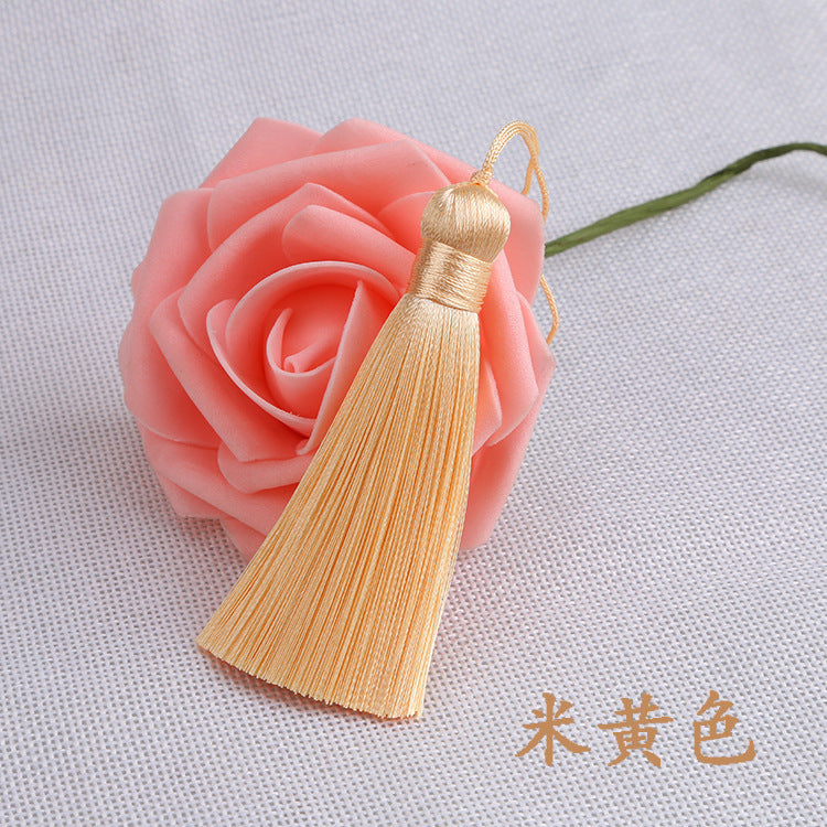 Wholesale 8CM Short Fat Vertical Ice Silk Small Tassel Hanging Ear Pendant